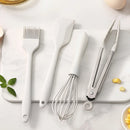 Axyaa Mini Silicone Kitchen Utensils Set - Non-Stick Spatula, Clip, Whisk, Brush