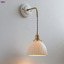 Axyaa Ceramic LED Wall Sconce with Adjustable Copper Arm - New Style
