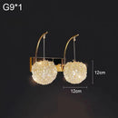 Axyaa Crystal Ball Wall Lamp, Elegant Bedroom Lighting for Girls, Lychee Trendy Design