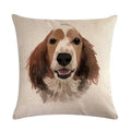 Axyaa Cute Puppy Head Linen Pillow Case 45*45cm