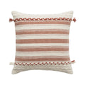 Axyaa Vintage Stripe Lumbar Cushion Cover with Tassels
