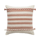 Axyaa Vintage Stripe Lumbar Cushion Cover with Tassels