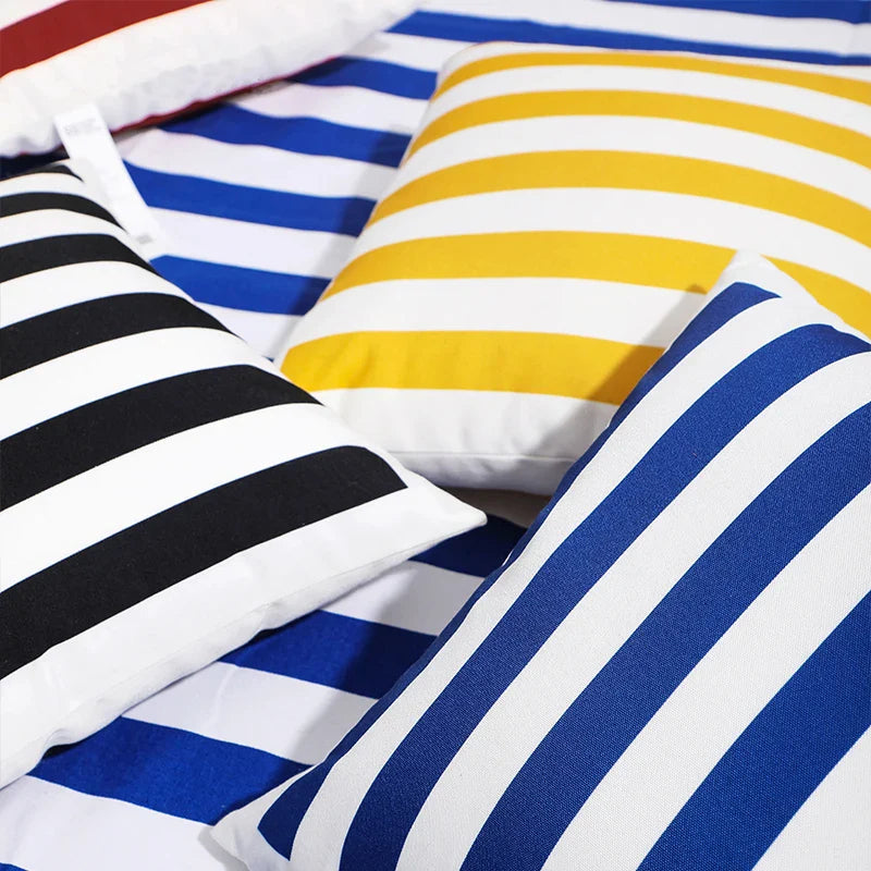 Axyaa Velvet Stripe Pillow Covers 18x18inch Nordic Decor Case for Couch Bed