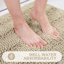 Axyaa Chenille Bath Mat - Absorbent & Non-Slip Plush Shaggy Bathroom Rug