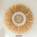 Axyaa Nordic Rattan Wall Basket Decor - Hanging Ornament and Crafted Wall Frame