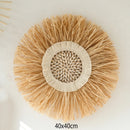 Axyaa Nordic Rattan Wall Basket Decor - Hanging Ornament and Crafted Wall Frame