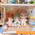 Axyaa Cotton Dolls Display Box: Plush Toy Showcase & Storage Organizer