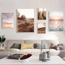 Sunset Grass Reed Art Print Landscape Canvas Wall Art Nordic Posters Axyaa