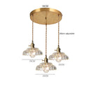 Axyaa Copper Glass LED Pendant Light - Vintage Hanging Lamp