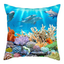 Axyaa Dolphin Pattern Pillowcase for Home Sofa Car Decoration