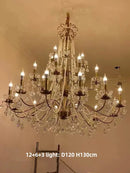 Axyaa European Crystal Chandelier Foyer Pendant Lights LED Ceiling Lamp