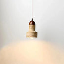 Axyaa Yellow Stone LED Chandelier for Modern Wabi Sabi Decor