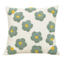 Axyaa Floral Circle Velvet Embroidered Pillowcase Cojines Cotton Canvas Throw Pillow