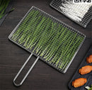 Axya Stainless Steel BBQ Grill Net - Round Grid Grate for Camping & Outdoor BBQ