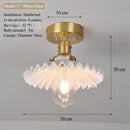 Nordic Glass/Ceramic Ceiling Light by Axyaa - Vintage E27 Fixture for Hallway