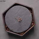 Axyaa Frosted Ceramic Dim Sum Plate for Oriental Delights