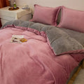 Axyaa Winter Warm Flannel Duvet Cover - Double King Queen Twin Bedding Comforter Case