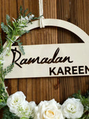 Ramadan Festival Wooden Doorplate Wreath - Axyaa Spring Garland Hanging Ornaments
