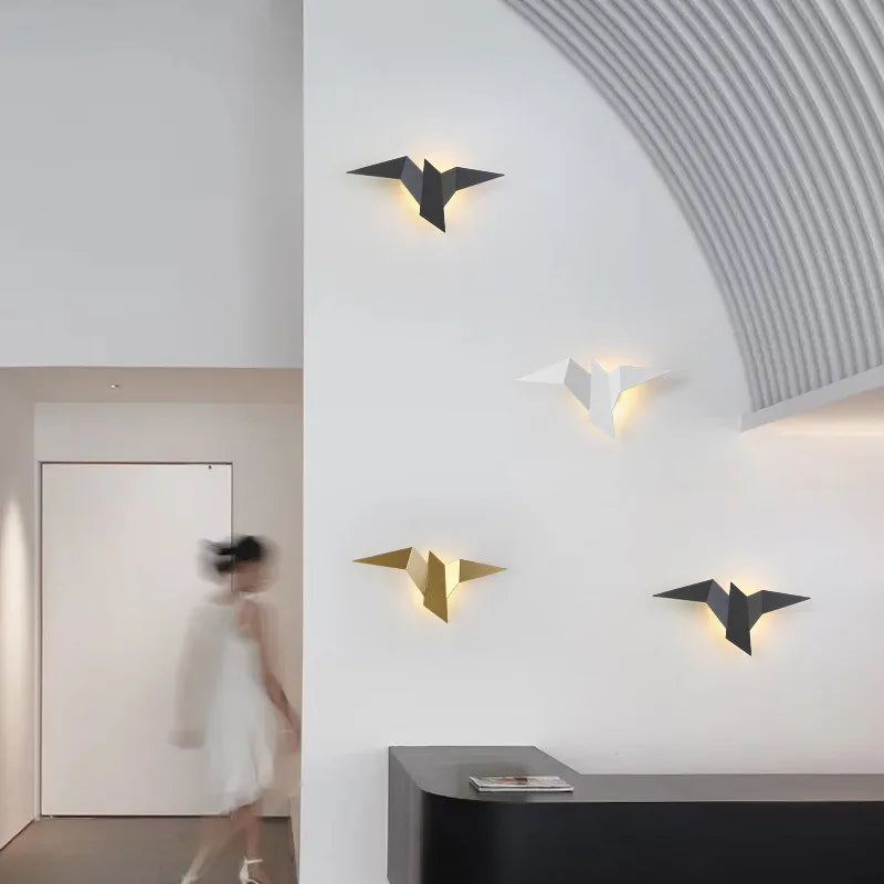 Axyaa Nordic LED Bird Wall Lamps: Modern Indoor Lighting for Home Decor
