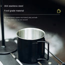 Axyaa Stainless Steel Camping Cup for Outdoors - Lightweight & Foldable Handle