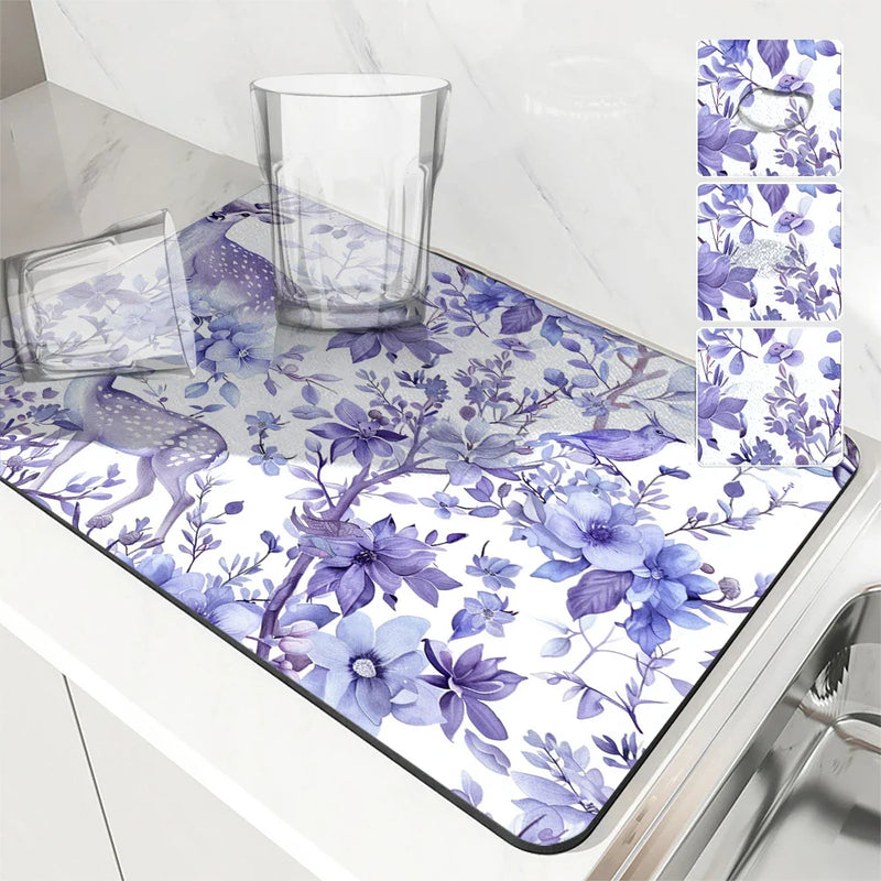 Axyaa Diatom Mud Kitchen Drain Pads for Tableware and Coffee Machine