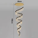 Axyaa Crystal Chandelier Stair Pendant Lamp Living Room Interior Lighting
