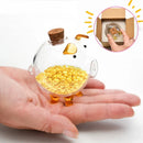 Axyaa Glass Piggy Bank for Gold Beans Storage - Mini Wish Bottle