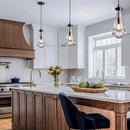 Axyaa Luxury Crystal Raindrop Pendant Light Kitchen Island Brushed Nickel Lighting