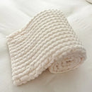 Axyaa Rabbit Plush Flannel Blanket Cover - Cozy Nap Blanket, Machine Washable