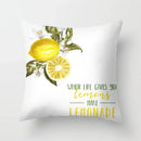 Lemon Pattern Summer Cushion Cover Throw Pillow for Sofa Decoration by Axyaa