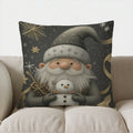 Axyaa Winter Wreath Decorative Pillow Cover for Sofa, Bedroom, Car