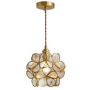 Axyaa Nordic Glass Lamp: Warm Maiden Heart Copper Chandelier for Bedroom and Corridor