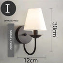 Axyaa Nordic Retro LED Wall Lamp, Classic Fabric Light for Bedroom, Living Room, Corridor
