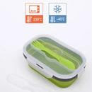 Axyaa Silicone Lunch Box Spoon Portable Bento Container 900ml