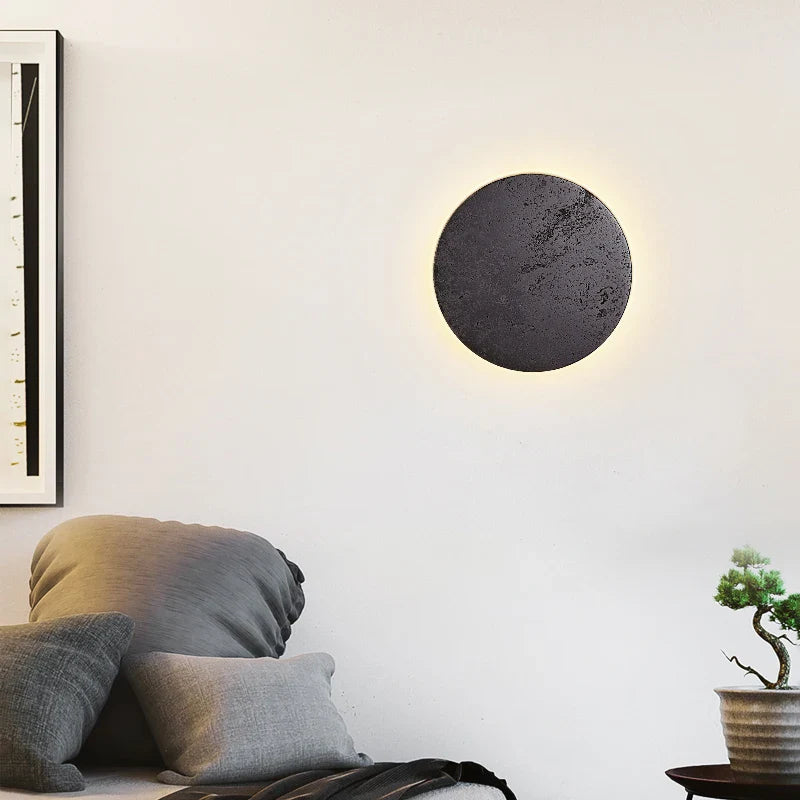 Axyaa LED Wall Lamps Black Travertine Nordic Minimalism Bathroom Mirror Lights