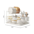 Axyaa 2-Tier Dish Drainer Rack with Drained Board