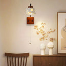 Axyaa Terrazzo Glass LED Wall Lamps Pull Chain Switch Wabi Sabi Mirror Light