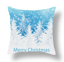 Axyaa Blue Ornament Pillowcase: Festive Home Decor Cushion Cover for Christmas & New Year