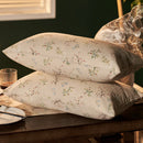 Axyaa Flower Pattern Linen Cotton Pillow Covers for Home Decor
