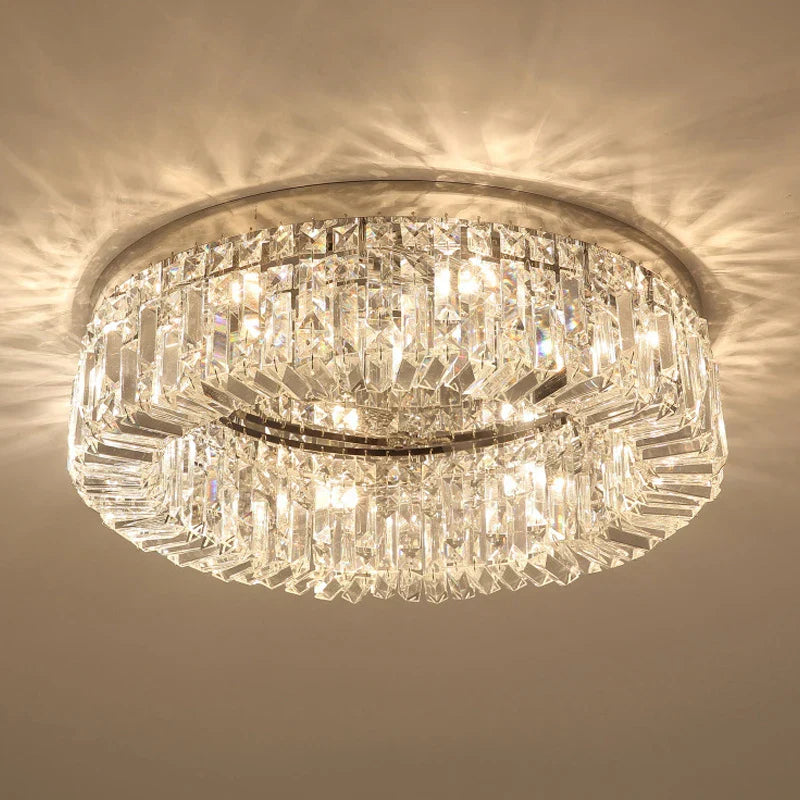 Axyaa Crystal LED Ceiling Light - Luxury Kitchen Living Room Bedroom Lighting