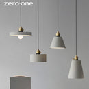 Nordic Cement LED Pendant Lights by Axyaa - American Vintage Dinning Room Suspension Fixture