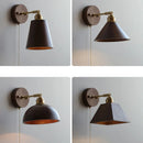 Axyaa LED Wall Sconce Walnut Wood Rotate Stair Light Fixture Nordic Modern Style