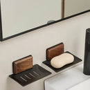 Wall-Mounted Black Walnut Soap Rack by Axyaa: No-Water Soap Box Shelf