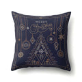 Axyaa Christmas Santa Claus Print Pillow Cover 45X45CM