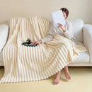 Axyaa Cozy Fluffy Blanket for Bedroom - Soft Solid Color Bedspread & Bed Cover
