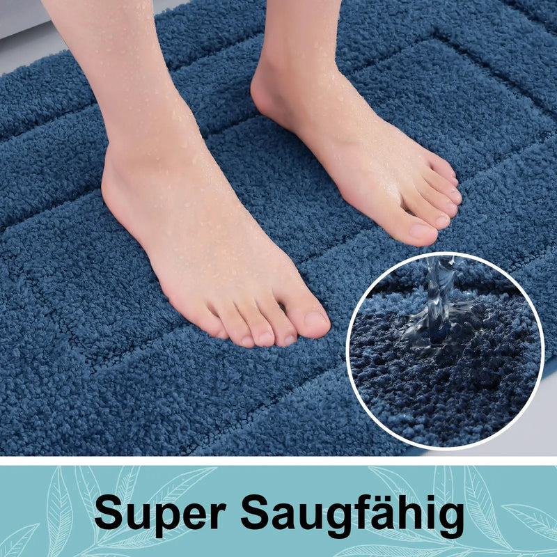 Axyaa Soft Velveteen Microfibre Bathroom Mats: Super Absorbent, Non-slip, Quick Dry Cats Home Decor Mats