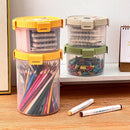 Axyaa Clear Pencil Case - Large Capacity Desktop Organizer for Office Supplies