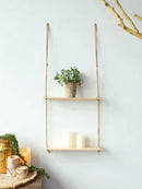 Axyaa Wooden Swing Wall Plant Pot Display Stand Shelf Home Decor