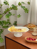 Axyaa Ceramic Oval Fruit Dish Tea Cake Tray for Afternoon Tea and Sitting Room Table