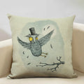 Axyaa Enchanted Forest Tree House Pillow Cover for Home Decor Sofa